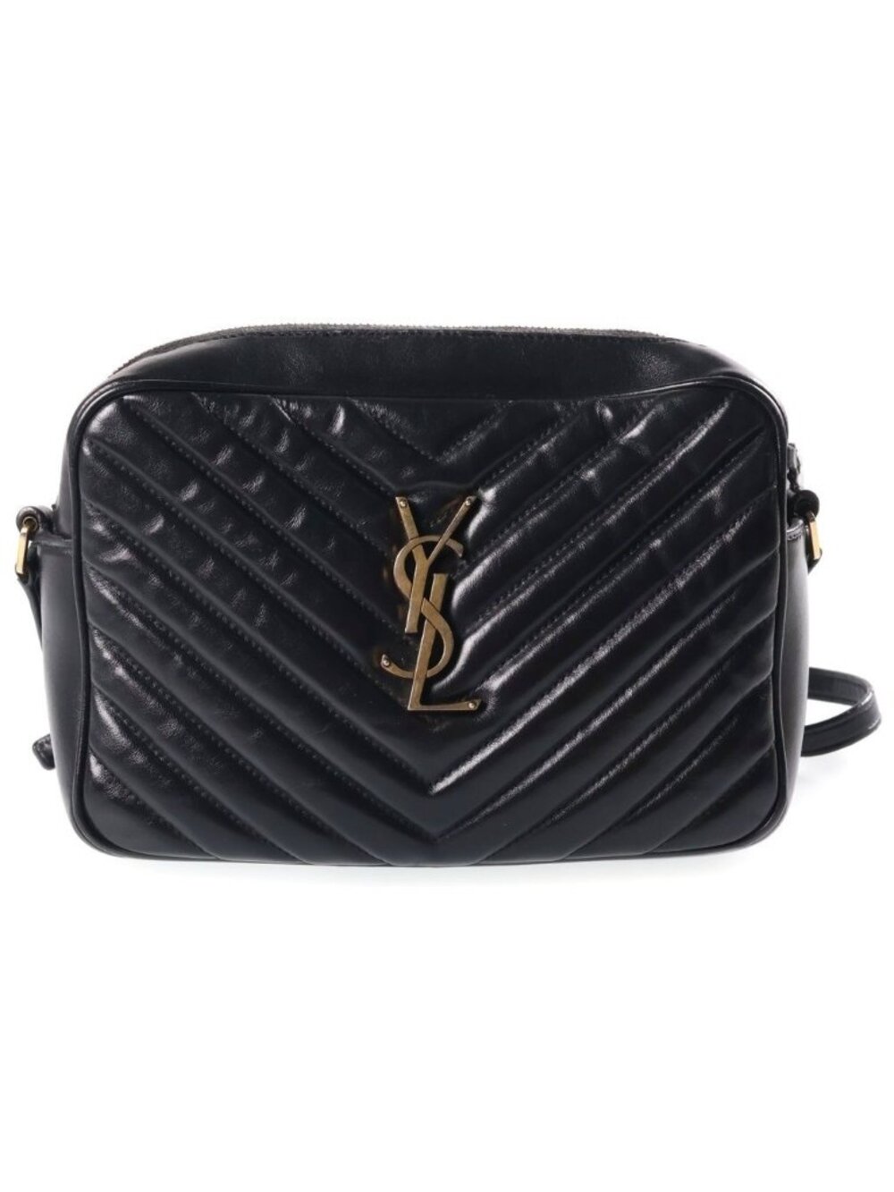 Saint Laurent Paris Lou Camera Bag Leather Black Gold
